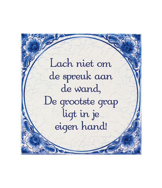 Delfts Blauw Tegel Grootste Grap 14,5cm van Paper Dreams koop je bij Partywinkel