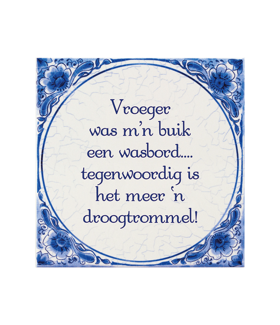 Delfts Blauw Tegel Wasbord 14,5cm van Paper Dreams koop je bij Partywinkel