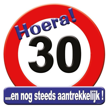 Deurbord 30 Jaar Verkeersbord 50cm van Paper Dreams koop je bij Partywinkel