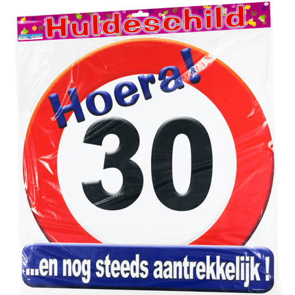 Deurbord 30 Jaar Verkeersbord 50cm van Paper Dreams koop je bij Partywinkel