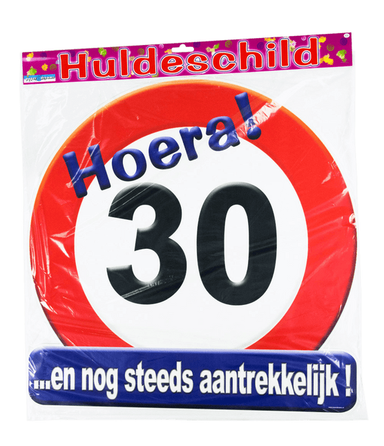 Deurbord 30 Jaar Verkeersbord 50cm van Paper Dreams koop je bij Partywinkel