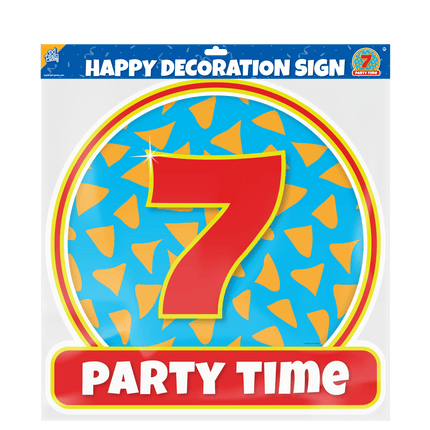 Deurbord 7 Jaar Gekleurd 50cm van Paper Dreams koop je bij Partywinkel