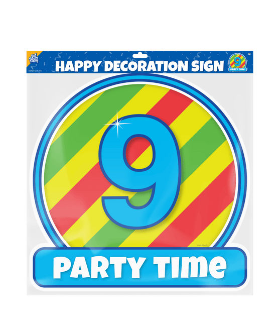 Deurbord 9 Jaar Gekleurd 50cm van Paper Dreams koop je bij Partywinkel