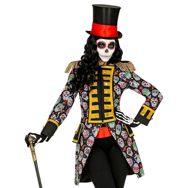 Dia De Los Muertos Jas Dames Neon van Widmann koop je bij Partywinkel