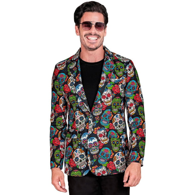 Dia De Los Muertos Jas Heren van Widmann koop je bij Partywinkel