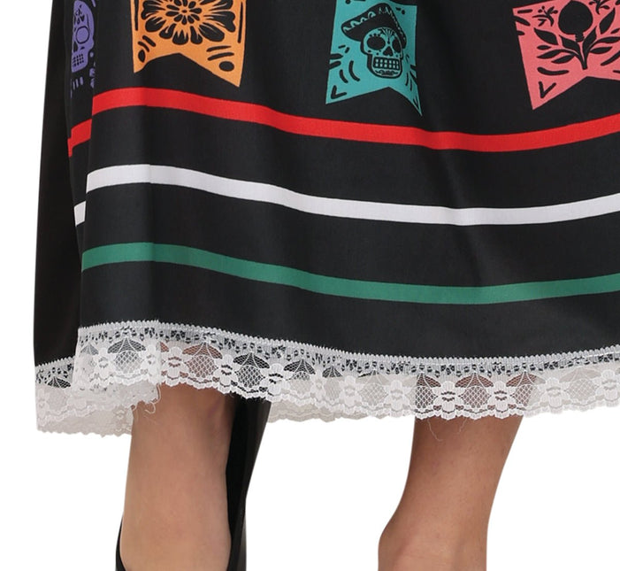 Dia De Los Muertos Jurk Meisje Doodshoofd van Fiestas Guirca koop je bij Partywinkel
