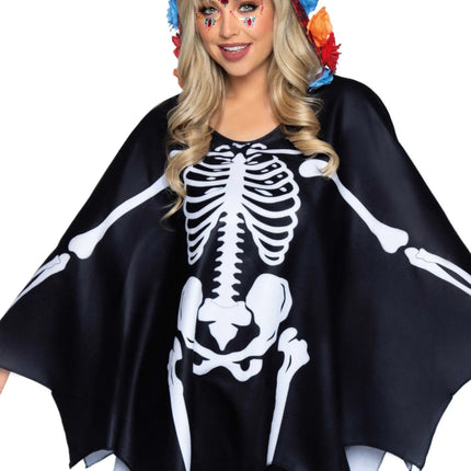 Dia De Los Muertos Poncho Dames Leg Avenue van Leg Avenue koop je bij Partywinkel