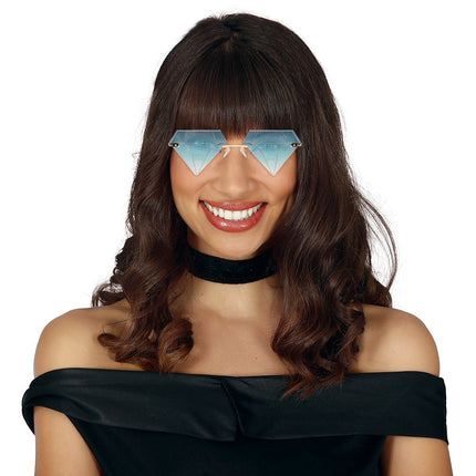 Diamant Bril Blauw van Fiestas Guirca koop je bij Partywinkel