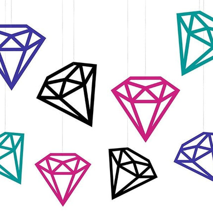 Diamant Hangdecoratie Set 8 delig van Partydeco koop je bij Partywinkel