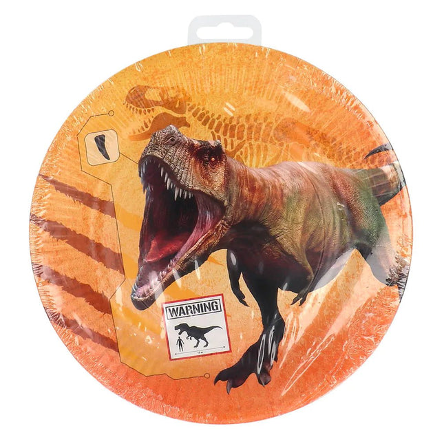Dino Borden Gekleurd Papier 23cm 8st van Boland koop je bij Partywinkel