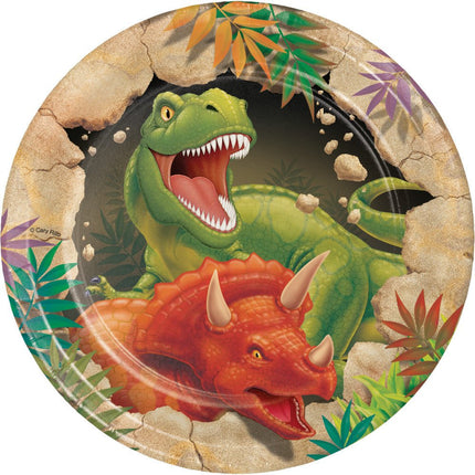 Dino Borden Papier 18cm 8st van Creative Converting koop je bij Partywinkel