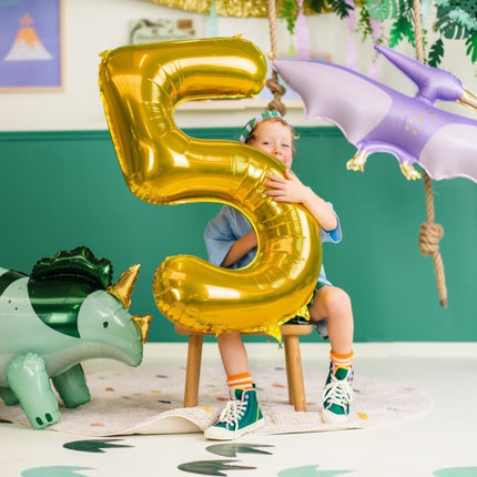 Dino Helium Ballon Leeg 115cm van Partydeco koop je bij Partywinkel