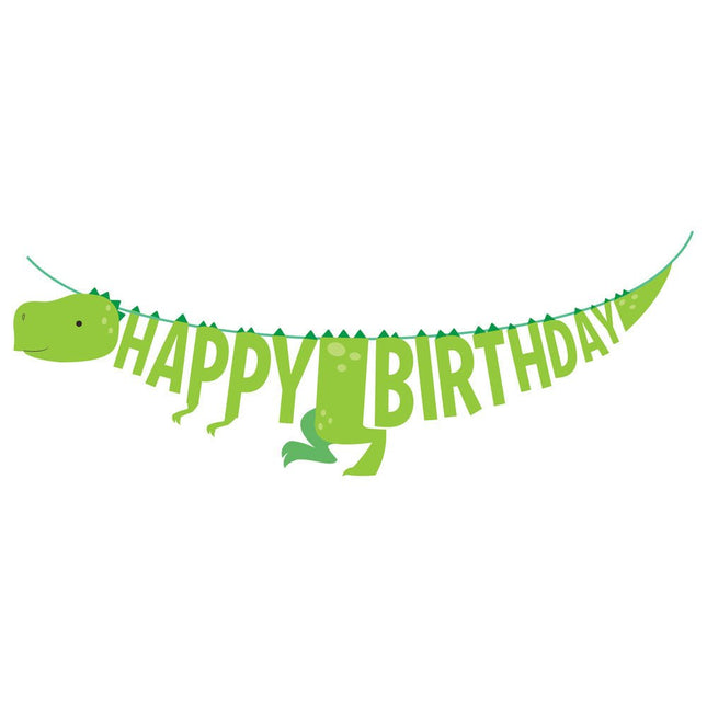 Dino Letterslinger Happy Birthday 1,7m van Creative Converting koop je bij Partywinkel