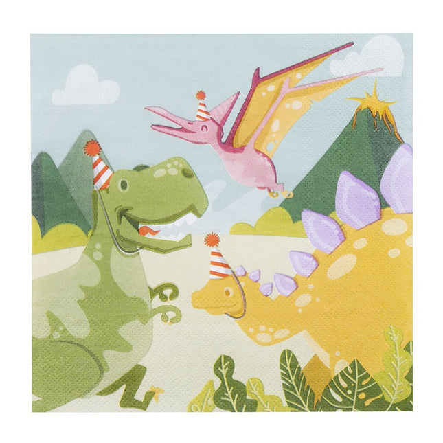 Dino Servetten Papier 33cm van Boland koop je bij Partywinkel