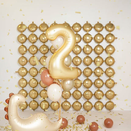 Dinosaurus Ballon Goud 91cm van Partydeco koop je bij Partywinkel