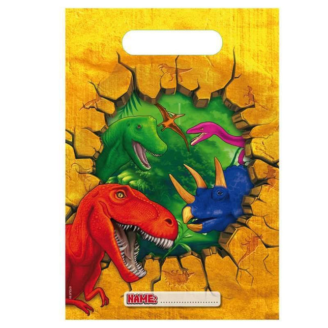 Dinosaurus Uitdeelzakjes 23cm 6st van Folat koop je bij Partywinkel