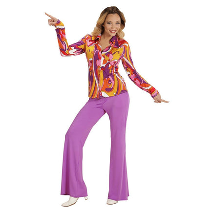 Disco 70S Blouse Gekleurd Dames van Widmann koop je bij Partywinkel