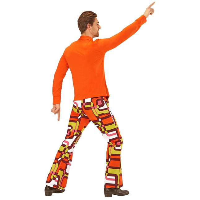 Disco 70S Blouse Heren Oranje van Widmann koop je bij Partywinkel