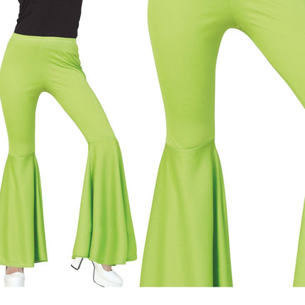 Disco 70S Broek Groen Dames van Fiestas Guirca koop je bij Partywinkel