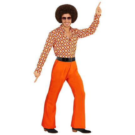Disco 70S Broek Oranje Heren van Widmann koop je bij Partywinkel