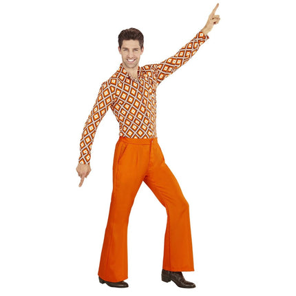Disco 70S Broek Oranje Heren van Widmann koop je bij Partywinkel