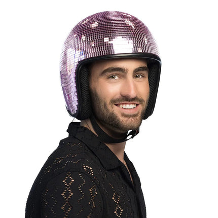 Disco 70S Helm Roze van Boland koop je bij Partywinkel
