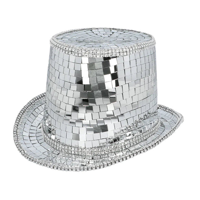 Disco 70S Hoed Zilver Discobal Look van Boland koop je bij Partywinkel