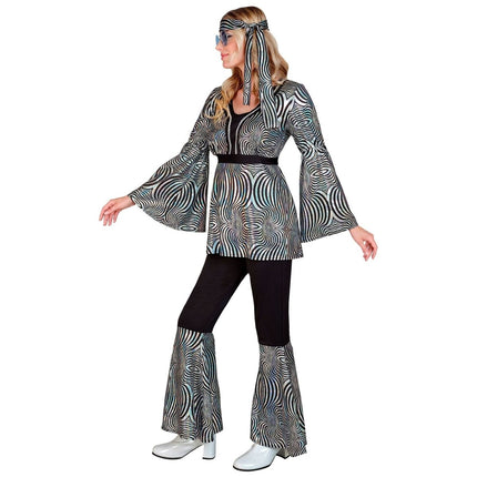 Disco 70S Kostuum Zilver Dames van Widmann koop je bij Partywinkel