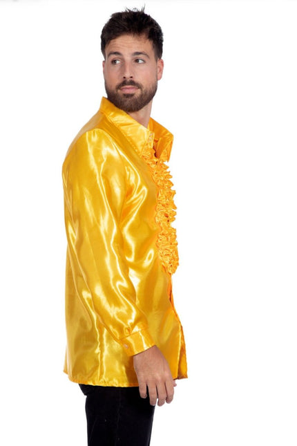 Disco Blouse Ruches Geel van Wilbers & Wilbers koop je bij Partywinkel