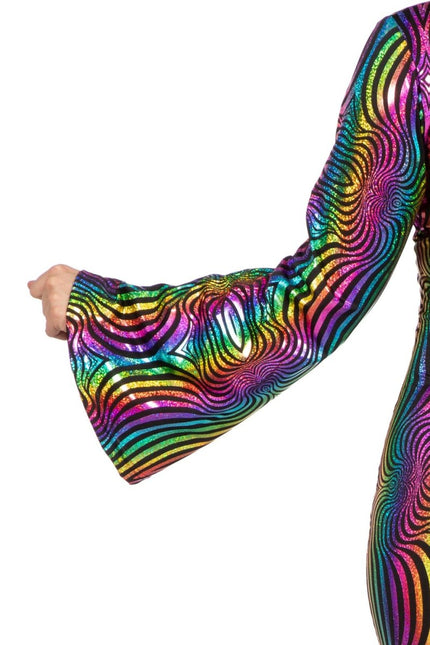 Disco Pak Gekleurd Dames Holografisch van Wilbers & Wilbers koop je bij Partywinkel