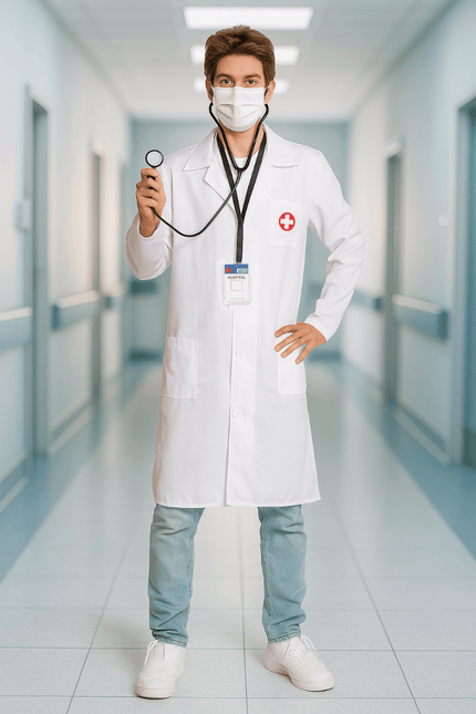 Dokter Kostuum Wit 4 delig van PartyXclusive koop je bij Partywinkel