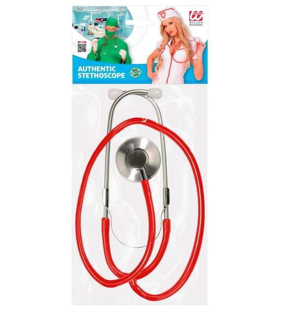 Dokter Nep Stethoscoop Rood van Widmann koop je bij Partywinkel