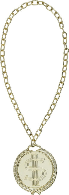 Dollars Ketting Goud 13cm van Fiestas Guirca koop je bij Partywinkel