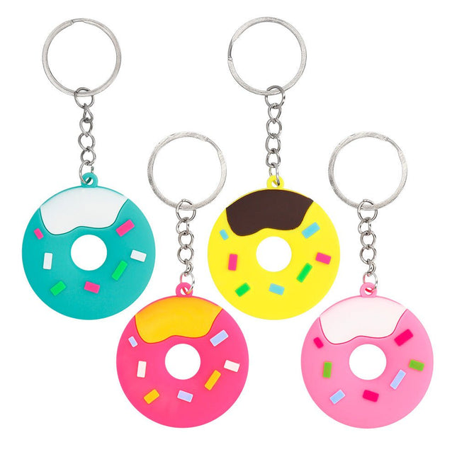 Donut Uitdeelcadeautjes Sleutelhanger 4,5cm 4st van Boland koop je bij Partywinkel