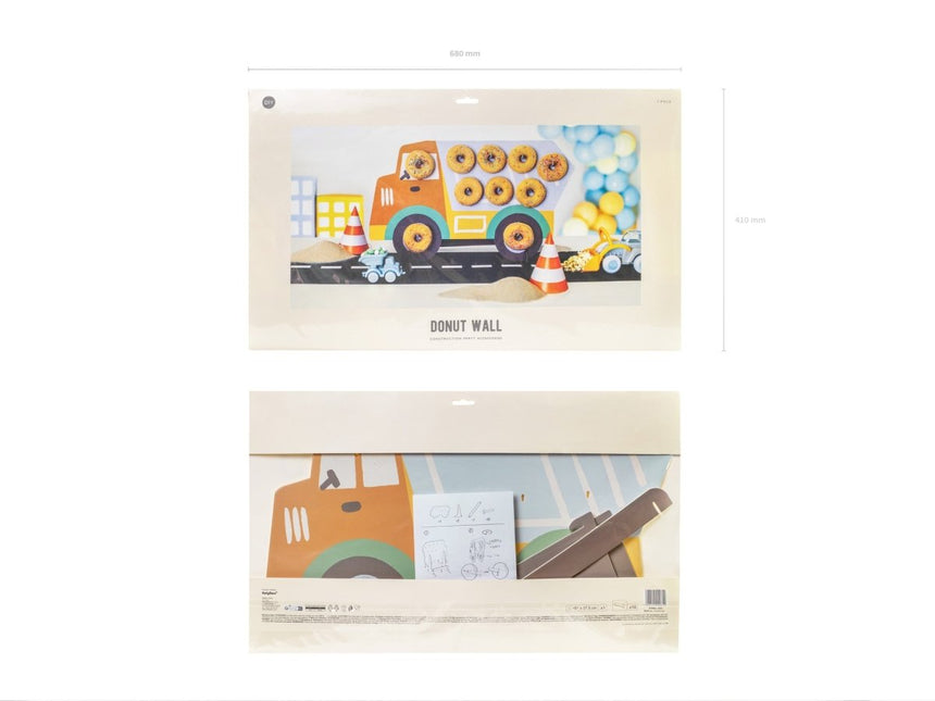 Donut Wall Vrachtwagen 61x 37cm van Partydeco koop je bij Partywinkel