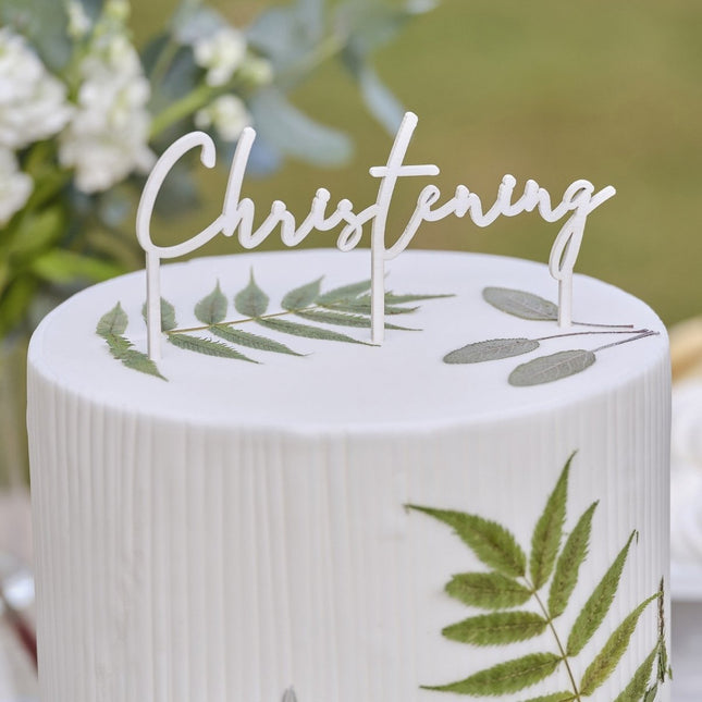Doopfeest Taarttopper Christening 9cm van Ginger Ray koop je bij Partywinkel