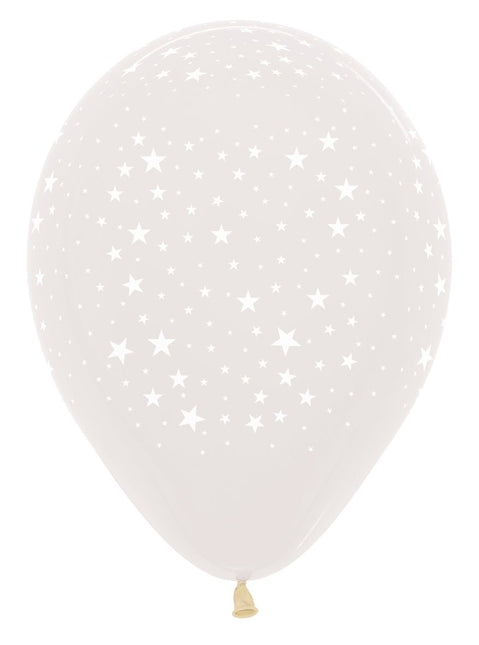 Doorzichtige Ballonnen Sterren 30cm 25st van Sempertex koop je bij Partywinkel