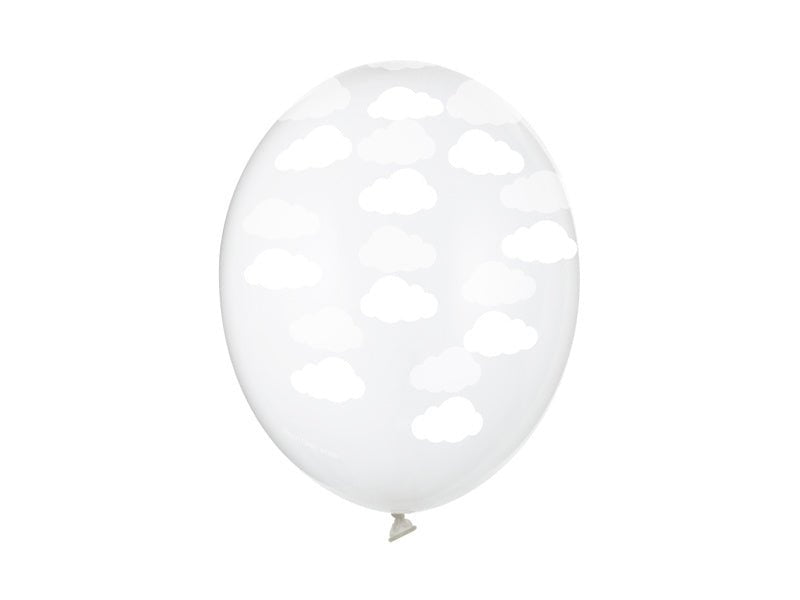 Doorzichtige Ballonnen Witte Wolken van Partydeco koop je bij Partywinkel