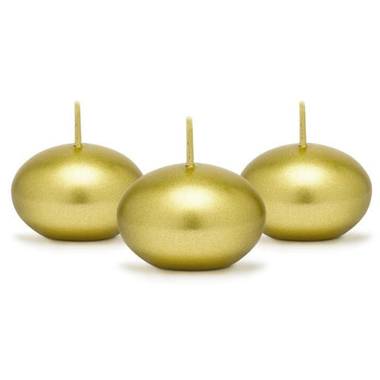 Drijfkaarsen Goud 4cm 50st van Partydeco koop je bij Partywinkel