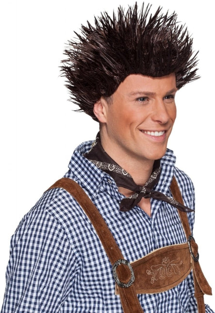 Egel Pruik Bruin van Orlob koop je bij Partywinkel