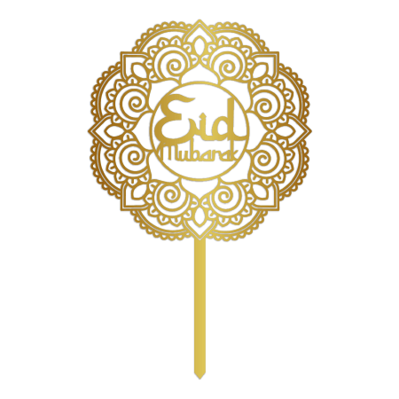 Eid Mubarak Taarttopper Acryl van WeFiesta koop je bij Partywinkel