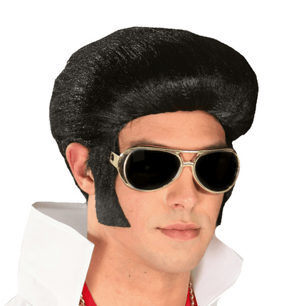 Elvis Rock And Roll Pruik Zwart van Fiestas Guirca koop je bij Partywinkel