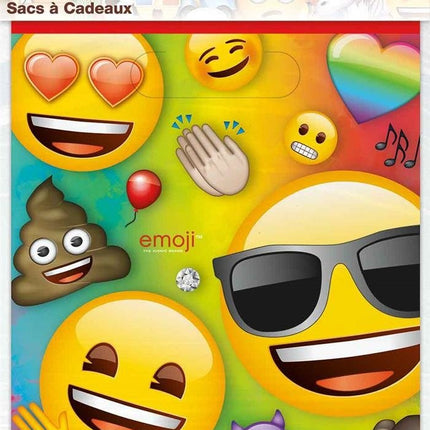Emoji Uitdeelzakjes 23cm 8st van Unique koop je bij Partywinkel