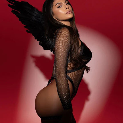 Engel Accessoireset Zwart Dames Leg Avenue van Leg Avenue koop je bij Partywinkel