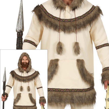 Eskimo Kostuum Heren Beige van Fiestas Guirca koop je bij Partywinkel