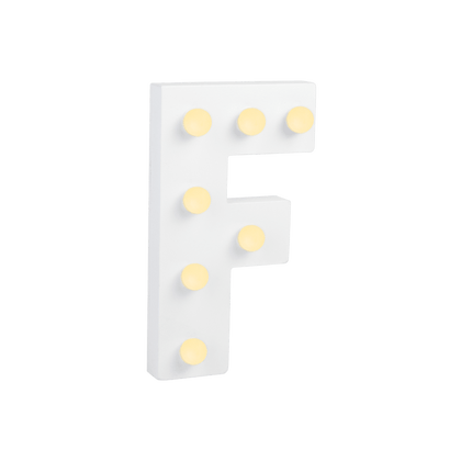 F Licht Letter 16,5cm van Paper Dreams koop je bij Partywinkel