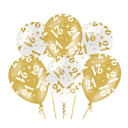 Fancy party latex ballonnen - 21 van Paper Dreams koop je bij Partywinkel