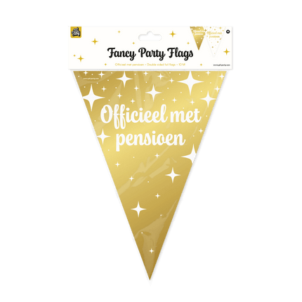 Fancy party Vlaggenlijn folie - Pensioen van Paper Dreams koop je bij Partywinkel