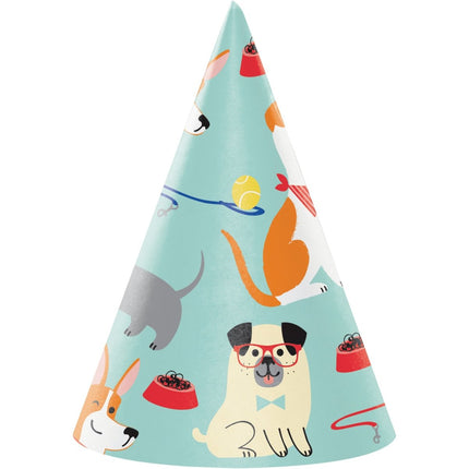 Feesthoedjes Honden 8st van Creative Converting koop je bij Partywinkel