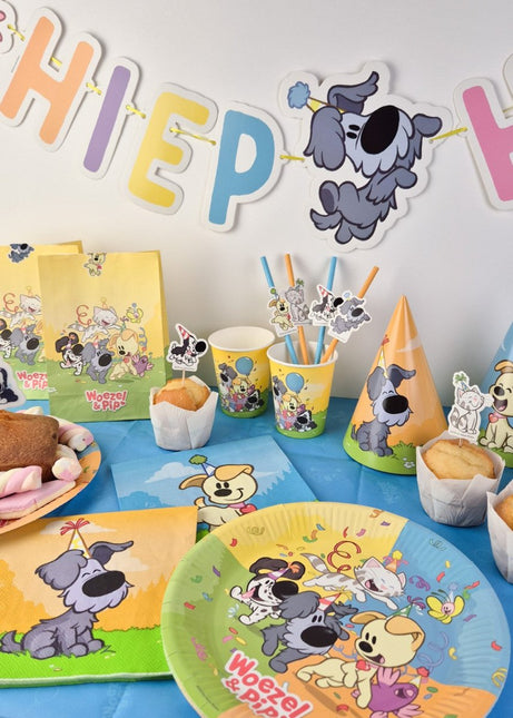 Feesthoedjes Woezel & Pip 18cm 6 stuks van Haza Witbaard koop je bij Partywinkel